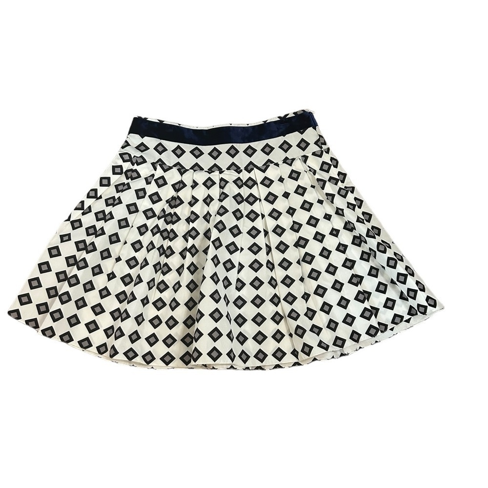 VERA WANG Lavender Label Geometric Print Pleated A-Line Skirt Women’s Size 8